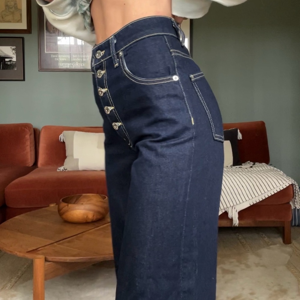 🦋 Eve denim charlotte ultra high rise wide leg jeans size 24 - Picture 5 of 13